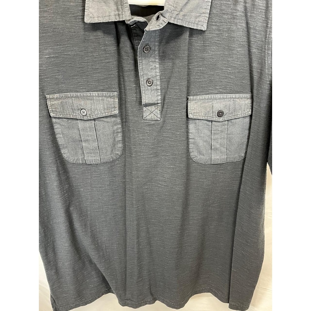 Boulder Creek Trading Company Dark Grey Men 100% Cotton 1/4 Button Down Shirt XL - Picture 4 of 7
